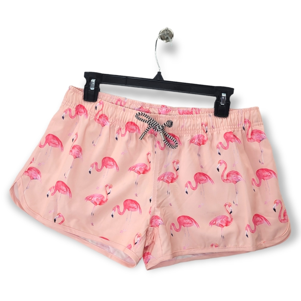Franks Australia Tampa Pink Flamingo Swim Trunks Womens Large
